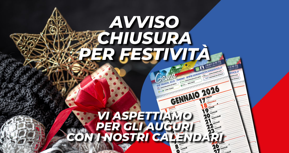 Avviso orari e chiusura per festività